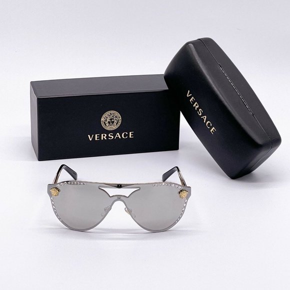 Sale! New Versace White Diamond Accent Sunglasses - Picture 2 of 7